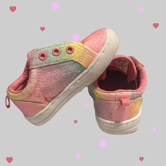 Wonder Nation Girls Size 3 multi color Sparkle sneakers - Picture 3 of 7